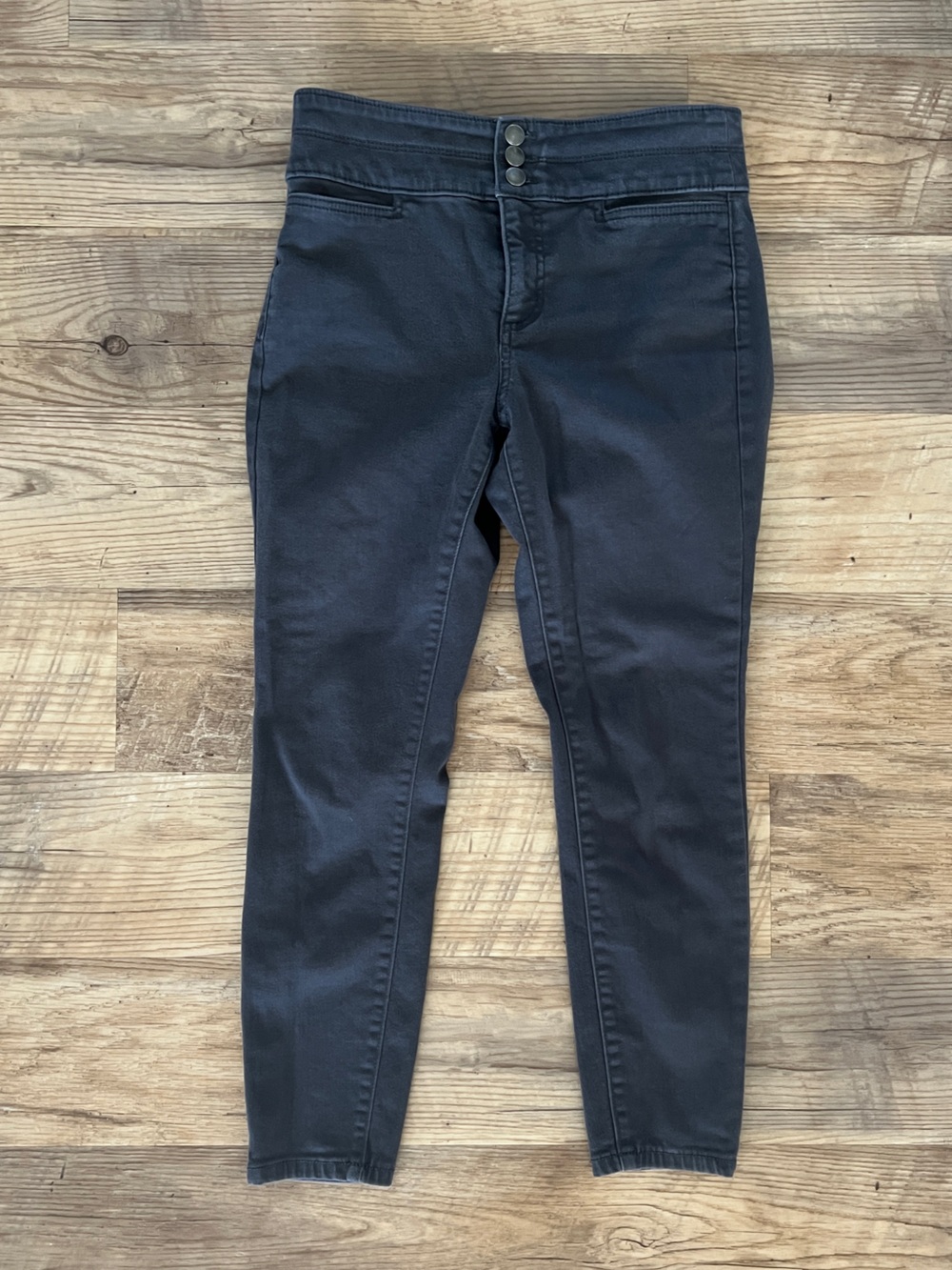 LOFT High-Rise Ankle Skinny Pants / Denim/gray 4 Petite